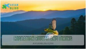 migration routes and timing