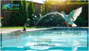 motion-activated sprinklers and noise devices