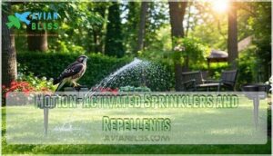 motion-activated sprinklers and repellents
