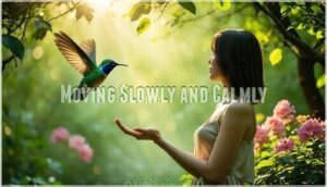 moving slowly and calmly