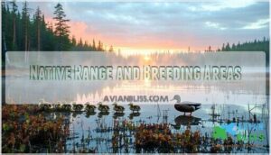 native range and breeding areas