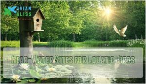 near-water sites for aquatic birds