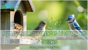 nutritional preferences of different bird species