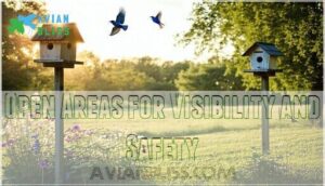 open areas for visibility and safety
