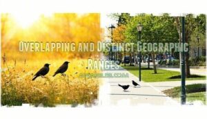 overlapping and distinct geographic ranges