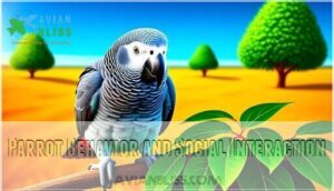 parrot behavior and social interaction
