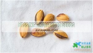 passing undigested seeds