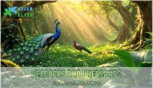 peacocks and pheasants