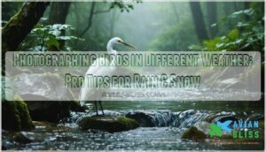 photographing birds in different weather