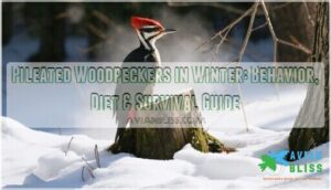 pileated woodpeckers in winter