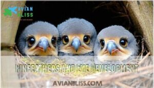 pinfeathers and eye development