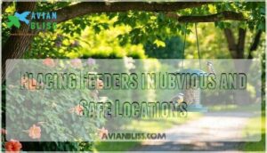 placing feeders in obvious and safe locations