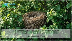 planting dense vegetation