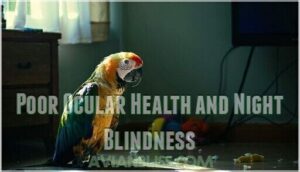 poor ocular health and night blindness