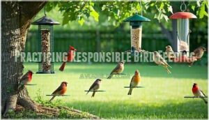 practicing responsible bird feeding
