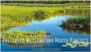 preferred wetland and marsh habitats