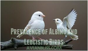 prevalence of albino and leucistic birds