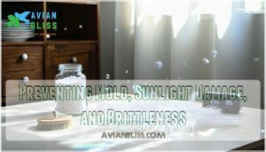 preventing mold, sunlight damage, and brittleness