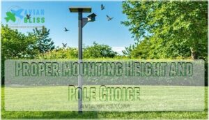 proper mounting height and pole choice