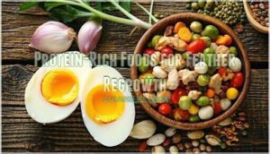 protein-rich foods for feather regrowth