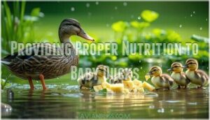 providing proper nutrition to baby ducks