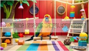 providing toys and mental enrichment