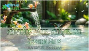 providing water, shelter, and nesting sites