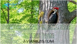 rarely nesting in same tree hollow twice