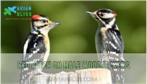 red patch on male woodpeckers