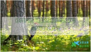 reducing fragmentation and disturbances