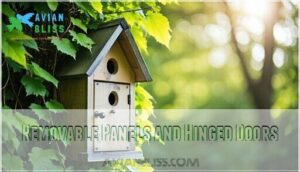 removable panels and hinged doors