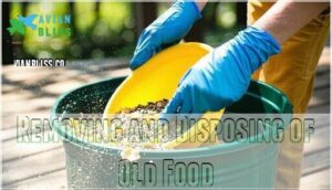 removing and disposing of old food