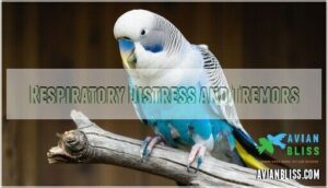 respiratory distress and tremors