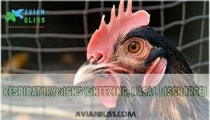 respiratory signs (sneezing, nasal discharge)