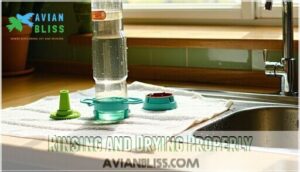 rinsing and drying properly