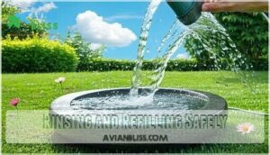 rinsing and refilling safely