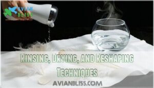 rinsing, drying, and reshaping techniques