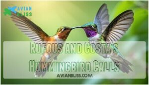 rufous and costa’s hummingbird calls
