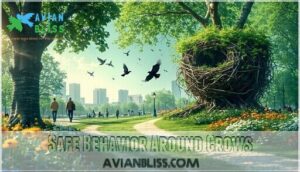 safe behavior around crows