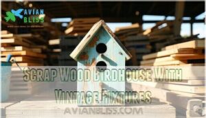 scrap wood birdhouse with vintage fixtures scrap wood birdhouse with vintage fixtures