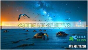 seabirds and sea turtles