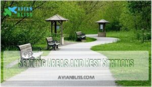 seating areas and rest stations
