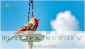 seed-throwing as a territorial display