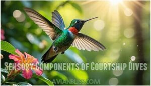 sensory components of courtship dives