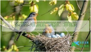 sexual dimorphism in robins