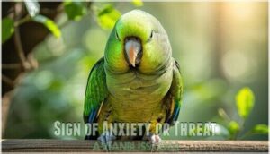 sign of anxiety or threat