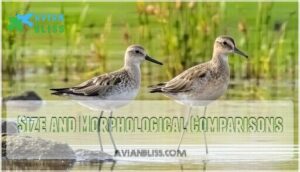 size and morphological comparisons