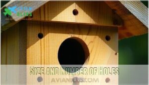 size and number of holes