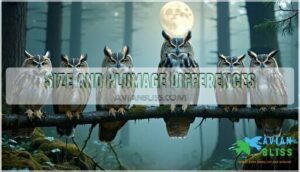 size and plumage differences