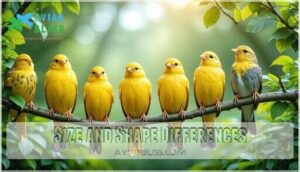 size and shape differences